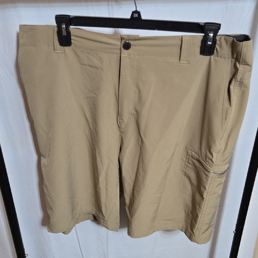 Zero Exposur Shorts Men's Black Travel Stretch Flat Front 9.5" Casual (Size 40)